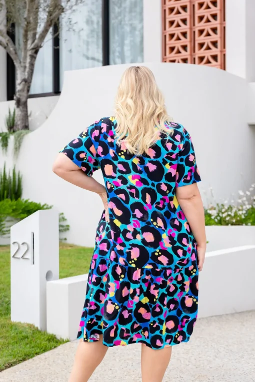 Peak Dress in Kasey Leopard by Kasey Rainbow