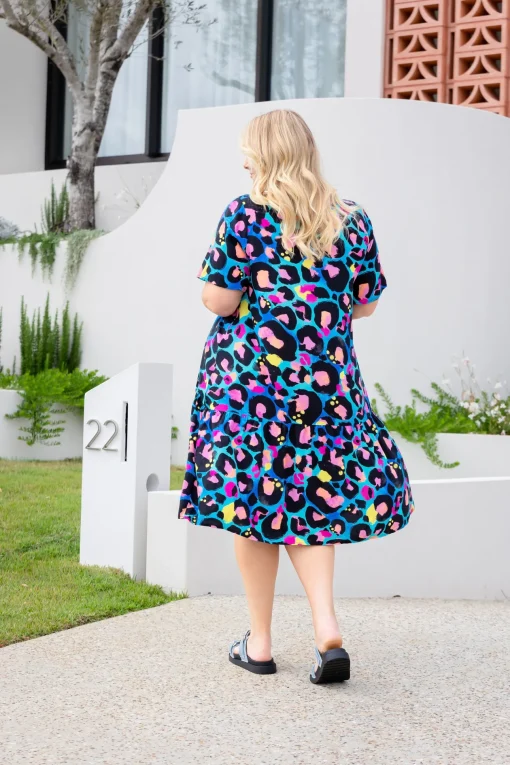 Peak Dress in Kasey Leopard by Kasey Rainbow