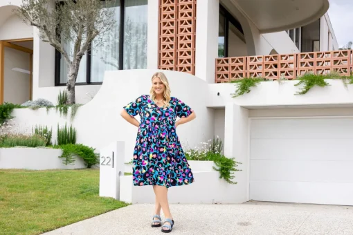 Peak Dress in Kasey Leopard by Kasey Rainbow