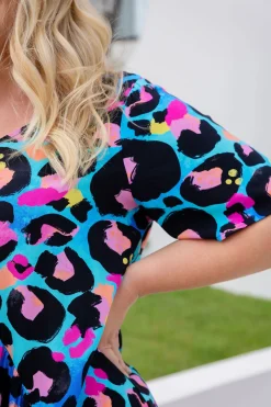 Peak Dress in Kasey Leopard by Kasey Rainbow