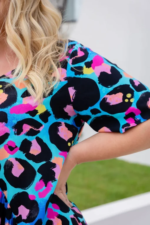 Peak Dress in Kasey Leopard by Kasey Rainbow