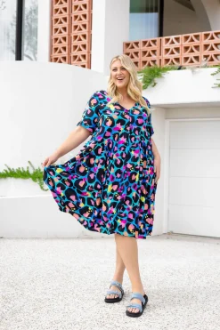 Peak Dress in Kasey Leopard by Kasey Rainbow