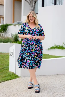 Peak Dress in Kasey Leopard by Kasey Rainbow
