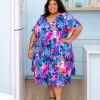 Peak Midi Dress in Midnight Safari by Kasey Rainbow