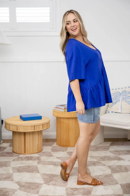 Peak Top in Blue