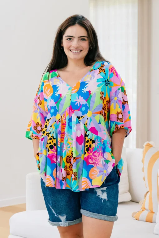 Peak Top in Floral Fancy by Kasey Rainbow
