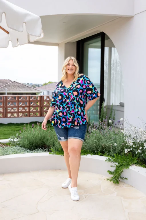 Peak Top in Kasey Leopard by Kasey Rainbow