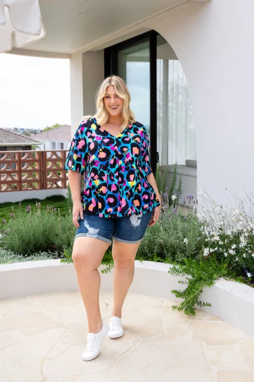 Peak Top in Kasey Leopard by Kasey Rainbow