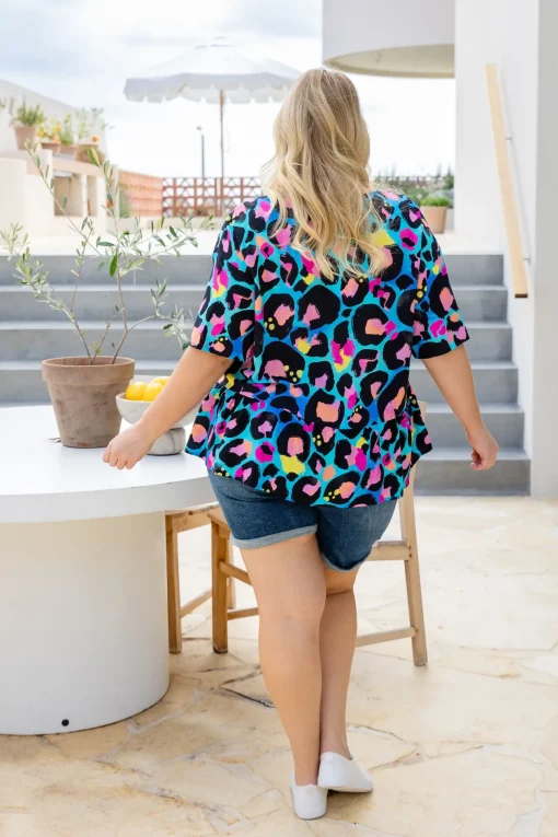 Peak Top in Kasey Leopard by Kasey Rainbow