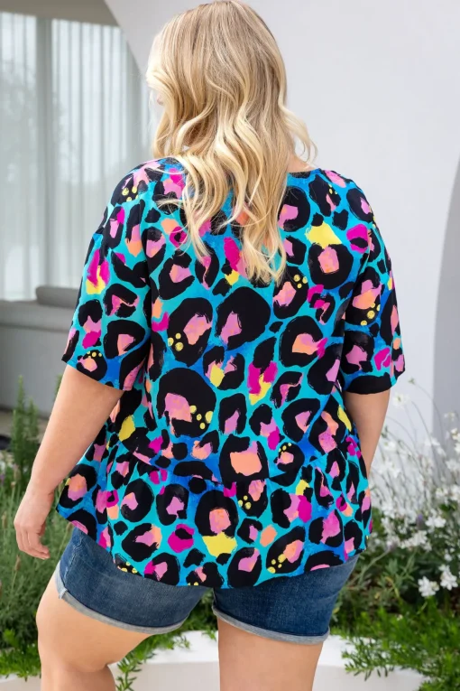 Peak Top in Kasey Leopard by Kasey Rainbow