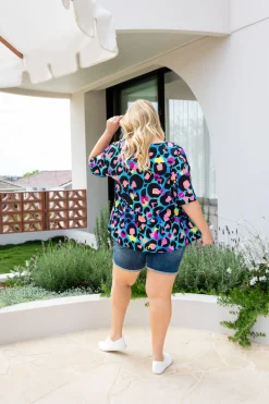 Peak Top in Kasey Leopard by Kasey Rainbow