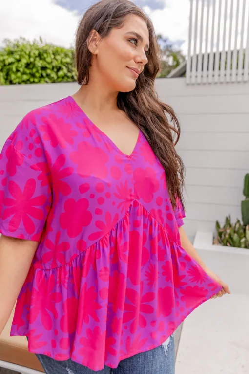 Peak Top in Summer Floral by Kasey Rainbow