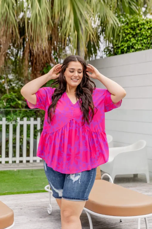 Peak Top in Summer Floral by Kasey Rainbow