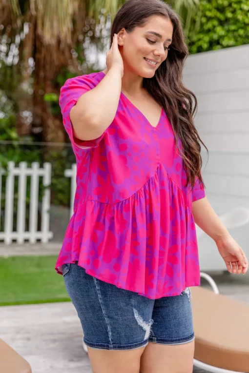 Peak Top in Summer Floral by Kasey Rainbow