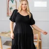 Peri Midi Dress in Black