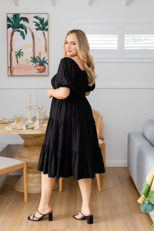 Peri Midi Dress in Black