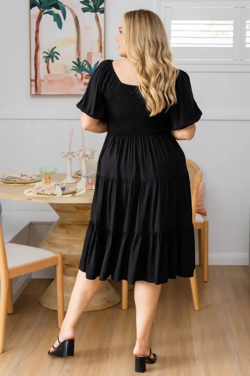 Peri Midi Dress in Black
