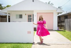 Peri Midi Dress in Pink