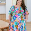 Peri Party Dress in Floral Fancy by Kasey Rainbow
