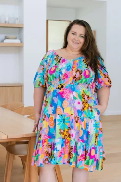 Peri Party Dress in Floral Fancy by Kasey Rainbow