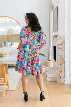 Peri Party Dress in Floral Fancy by Kasey Rainbow