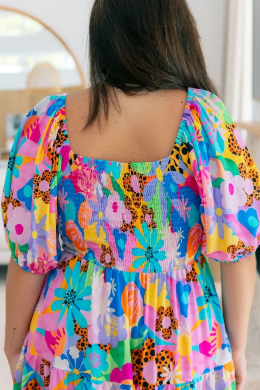 Peri Party Dress in Floral Fancy by Kasey Rainbow