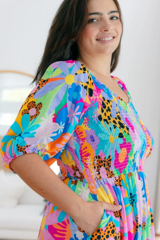 Peri Party Dress in Floral Fancy by Kasey Rainbow