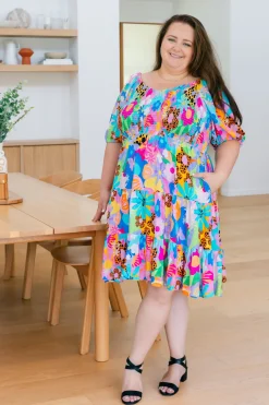 Peri Party Dress in Floral Fancy by Kasey Rainbow