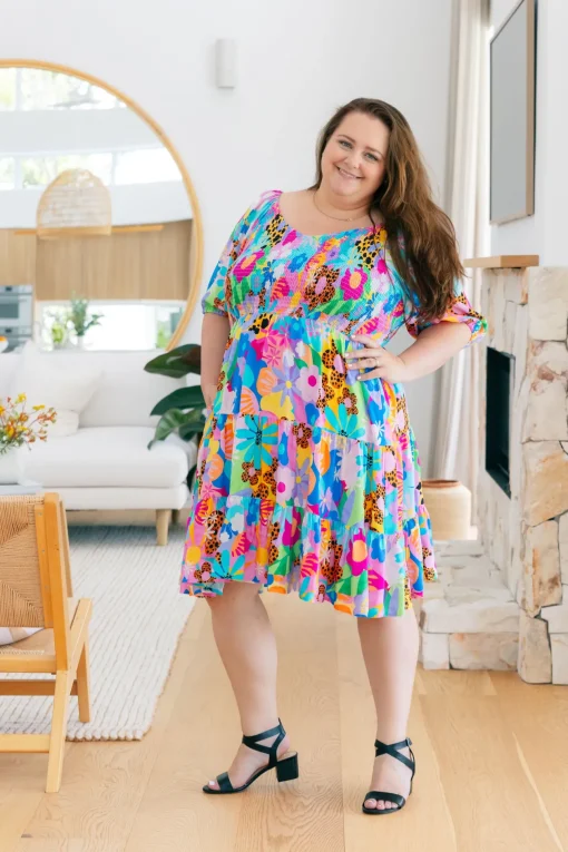 Peri Party Dress in Floral Fancy by Kasey Rainbow