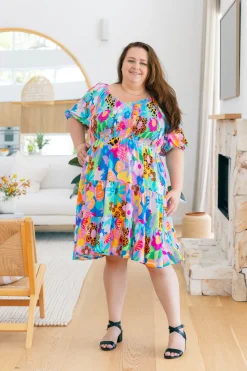 Peri Party Dress in Floral Fancy by Kasey Rainbow
