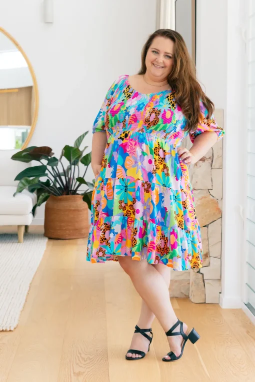 Peri Party Dress in Floral Fancy by Kasey Rainbow