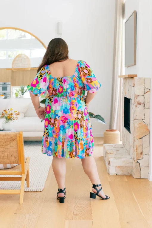 Peri Party Dress in Floral Fancy by Kasey Rainbow