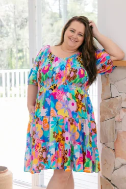 Peri Party Dress in Floral Fancy by Kasey Rainbow