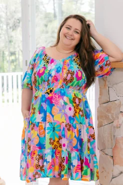 Peri Party Dress in Floral Fancy by Kasey Rainbow