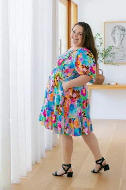 Peri Party Dress in Floral Fancy by Kasey Rainbow