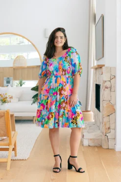 Peri Party Dress in Floral Fancy by Kasey Rainbow