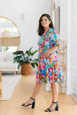 Peri Party Dress in Floral Fancy by Kasey Rainbow