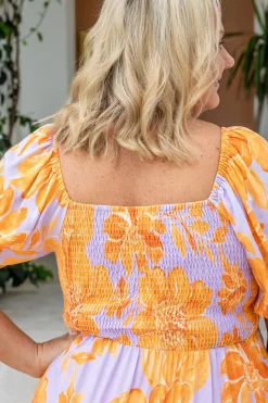 Peri Party Dress in Honey Bloom