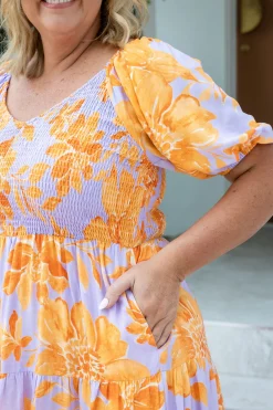 Peri Party Dress in Honey Bloom