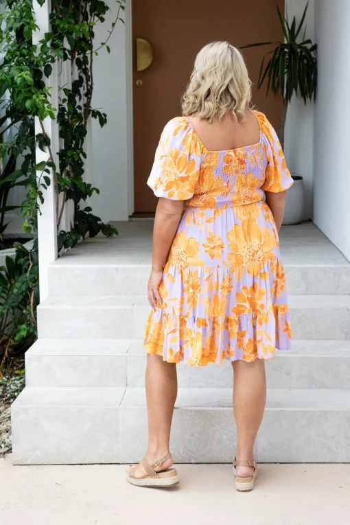 Peri Party Dress in Honey Bloom
