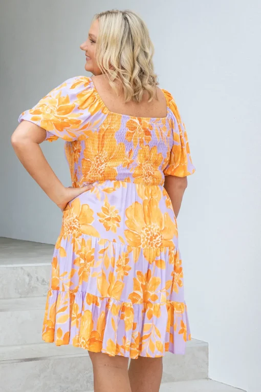 Peri Party Dress in Honey Bloom