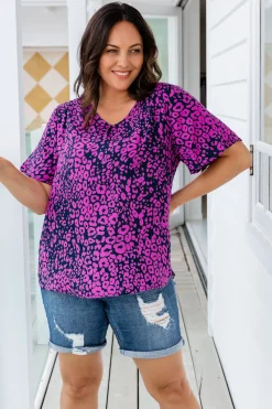 Phoebe Purple Leopard Top