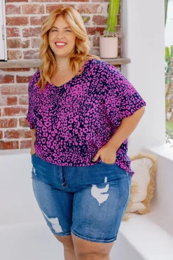 Phoebe Purple Leopard Top