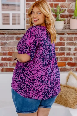 Phoebe Purple Leopard Top