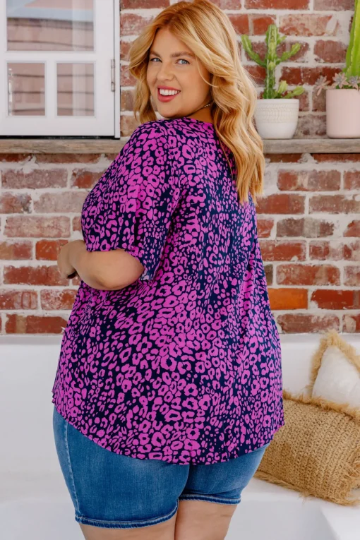 Phoebe Purple Leopard Top