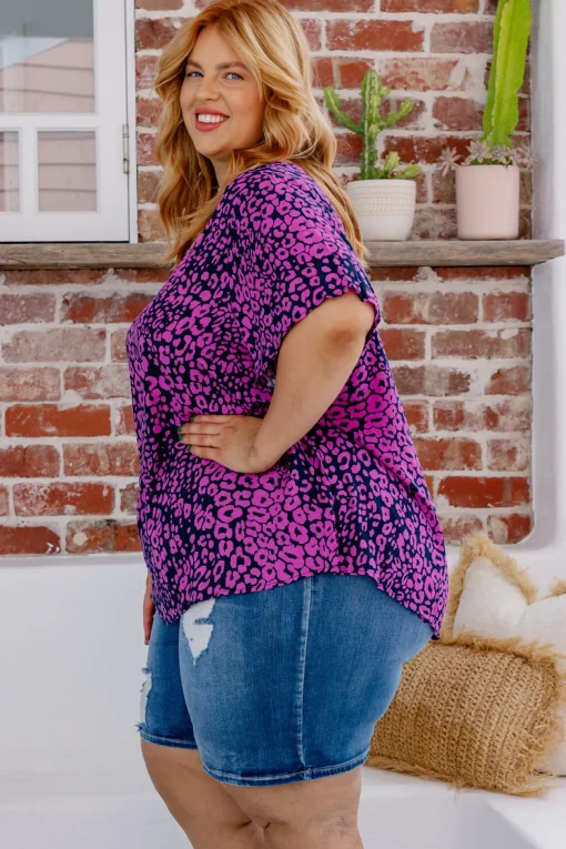 Phoebe Purple Leopard Top