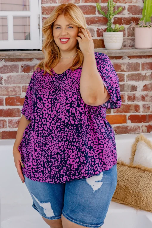 Phoebe Purple Leopard Top