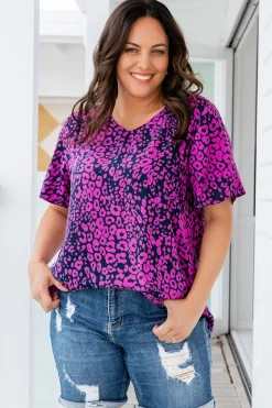 Phoebe Purple Leopard Top