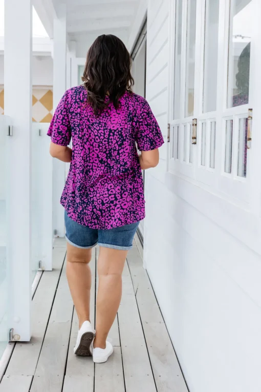 Phoebe Purple Leopard Top