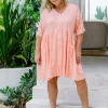 Piper Dress in Orange Sahara